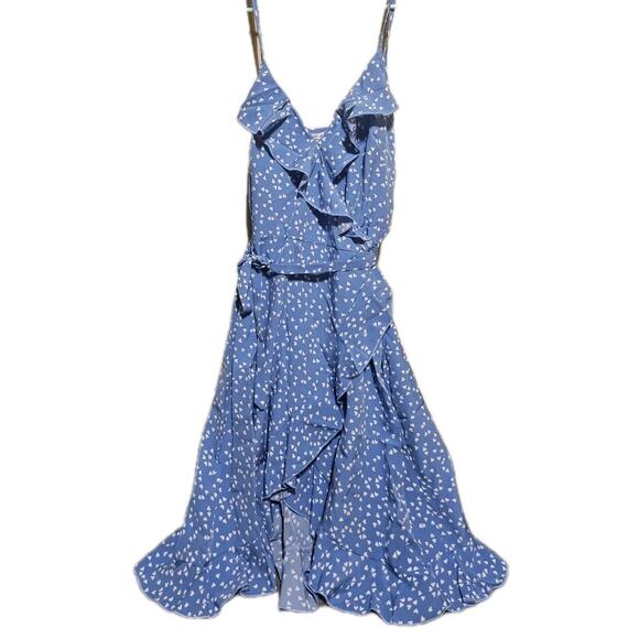 PatPat Women's Blue Heart Print Ruffle Dress - Picture 2 of 11